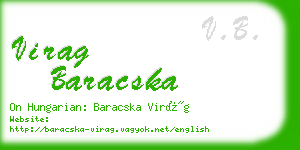 virag baracska business card